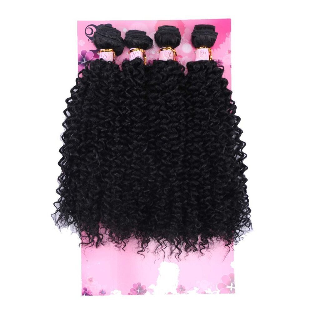 Kinky Curly Hair Bundles Synthetic Hair Weave Bundles 18 18 20 20 Inches 4 Piece